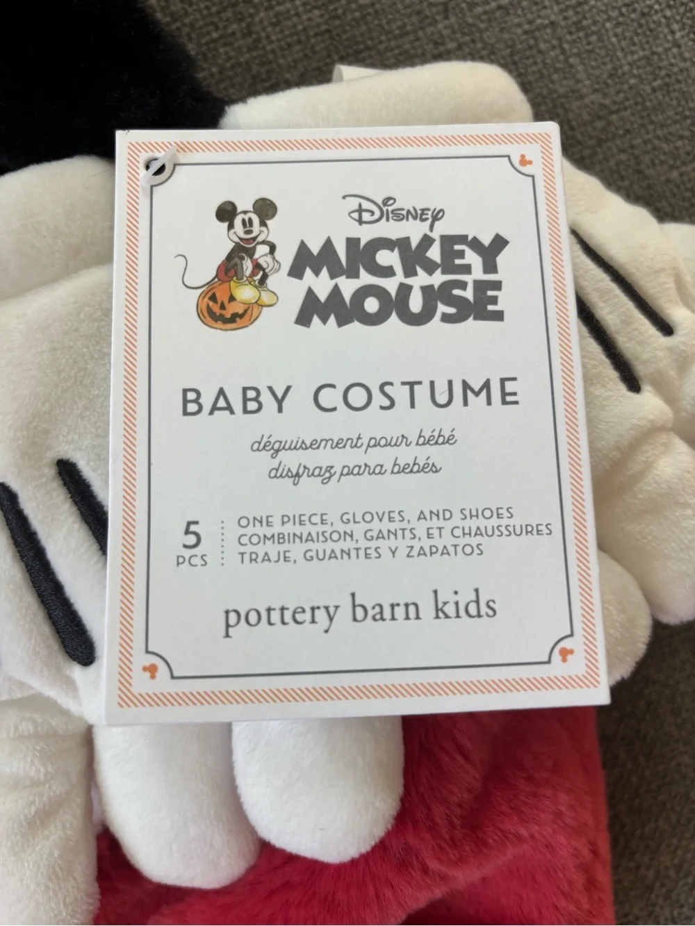 Pottery Barn Baby Disney Mickey Mouse Halloween Costume - NWT